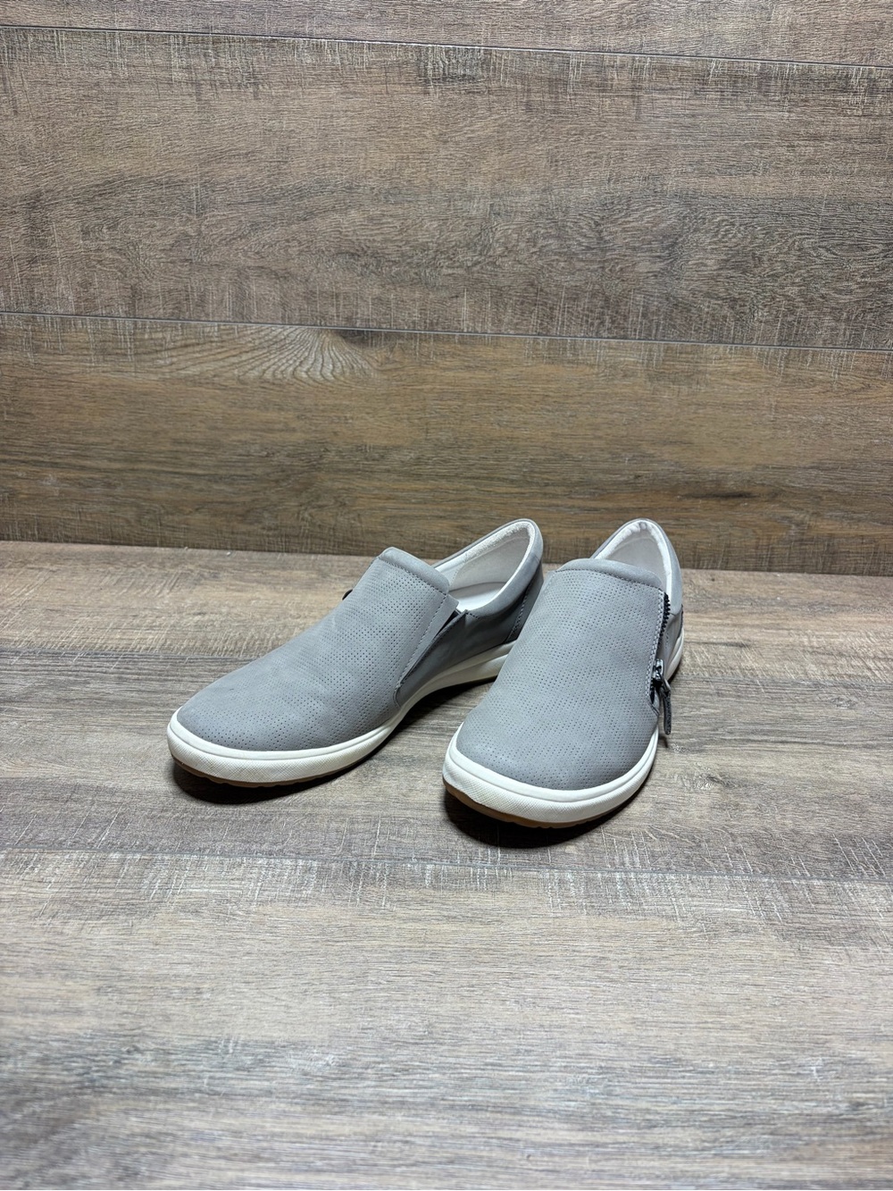 Josef Seibel Women's Slip-On Loafers in Light Gray